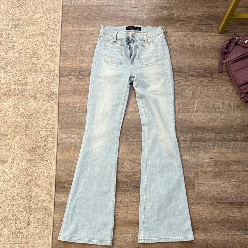 Veronica Beard Light Blue Flare Jeans